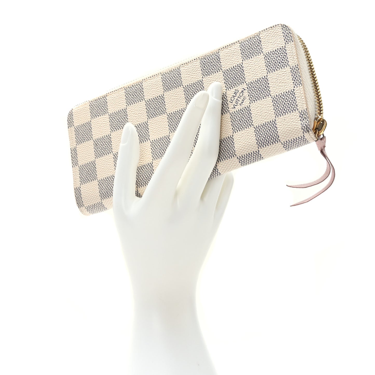 Damier Azur Clemence Wallet Rose Ballerine