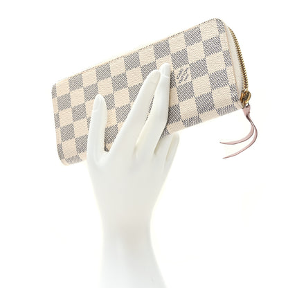 Louis Vuitton Damier Azur Clemence Wallet Rose Ballerine 2 of 6