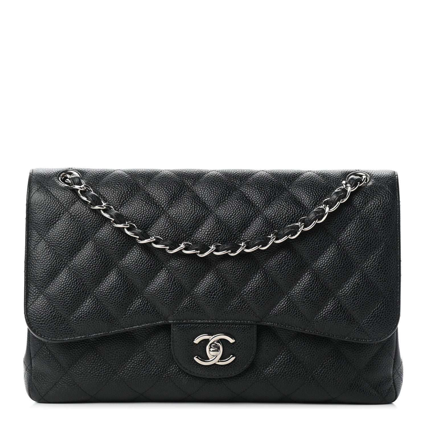Chanel Caviar Quilted Jumbo Double Flap Black 1 of 8
