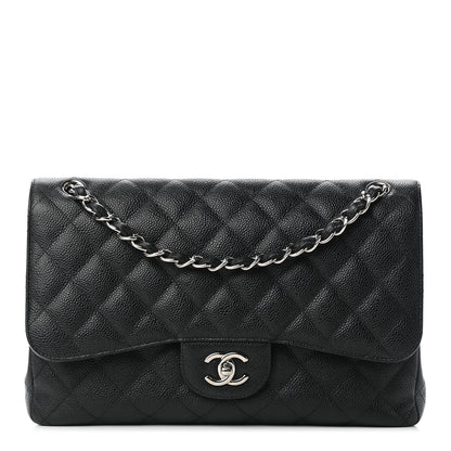 Chanel Caviar Quilted Jumbo Double Flap Black 1 of 8