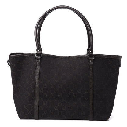 Gucci Denim Dollar Calfskin GG Monogram Medium Joy Tote Brown 1 of 12