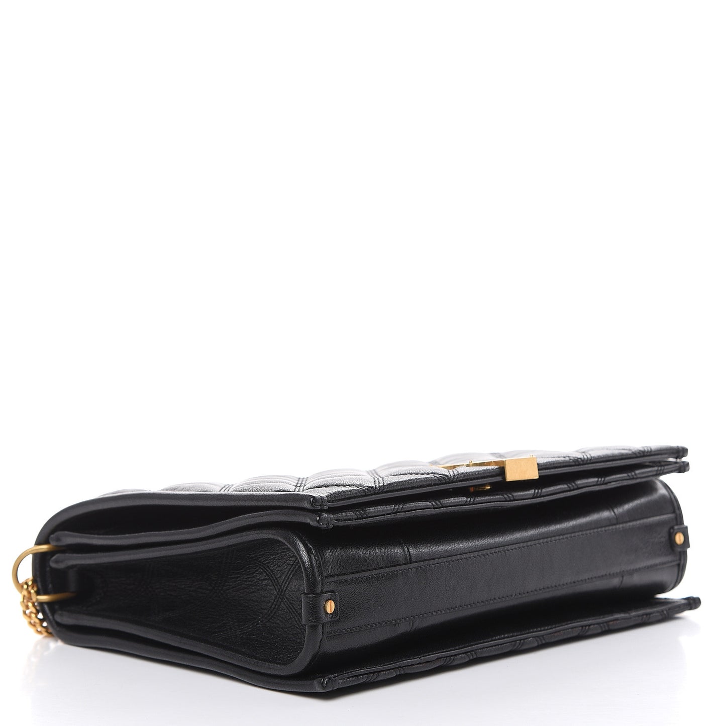 Lambskin Quilted Small Becky Chain Bag Black