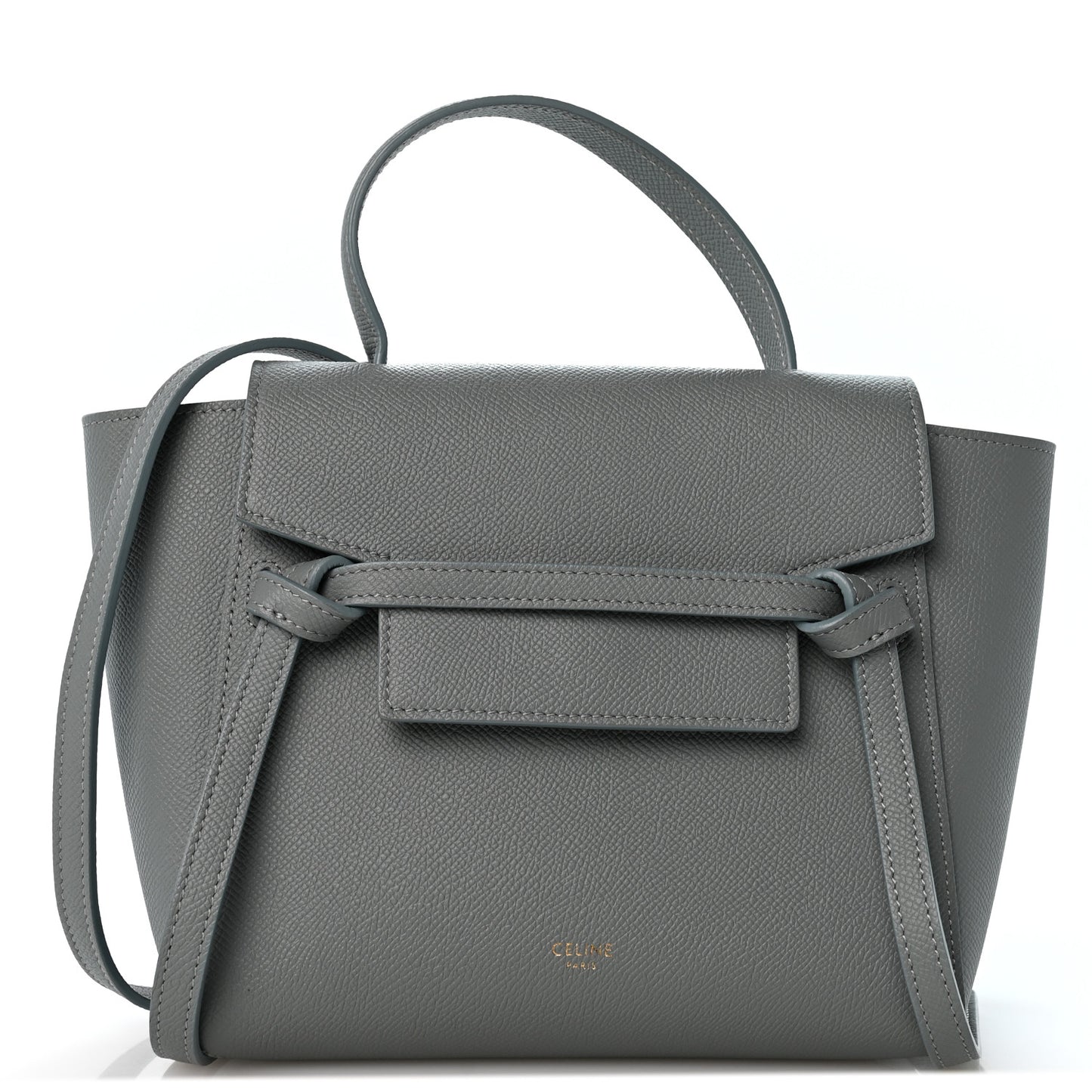 Grained Calfskin Nano Belt Bag Celadon
