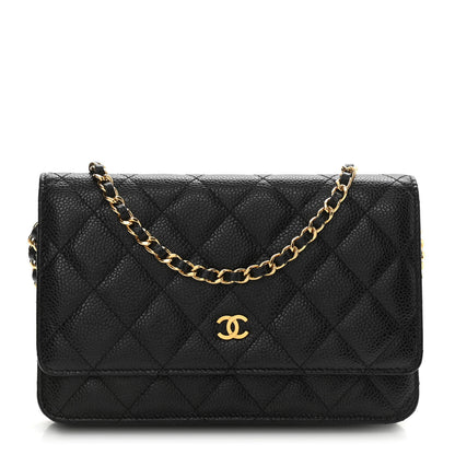 Chanel Caviar Quilted Wallet On Chain WOC Black 1 of 11