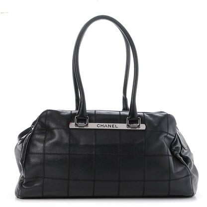 Chanel Caviar Square Stitched Large Satchel Black 1 of 8