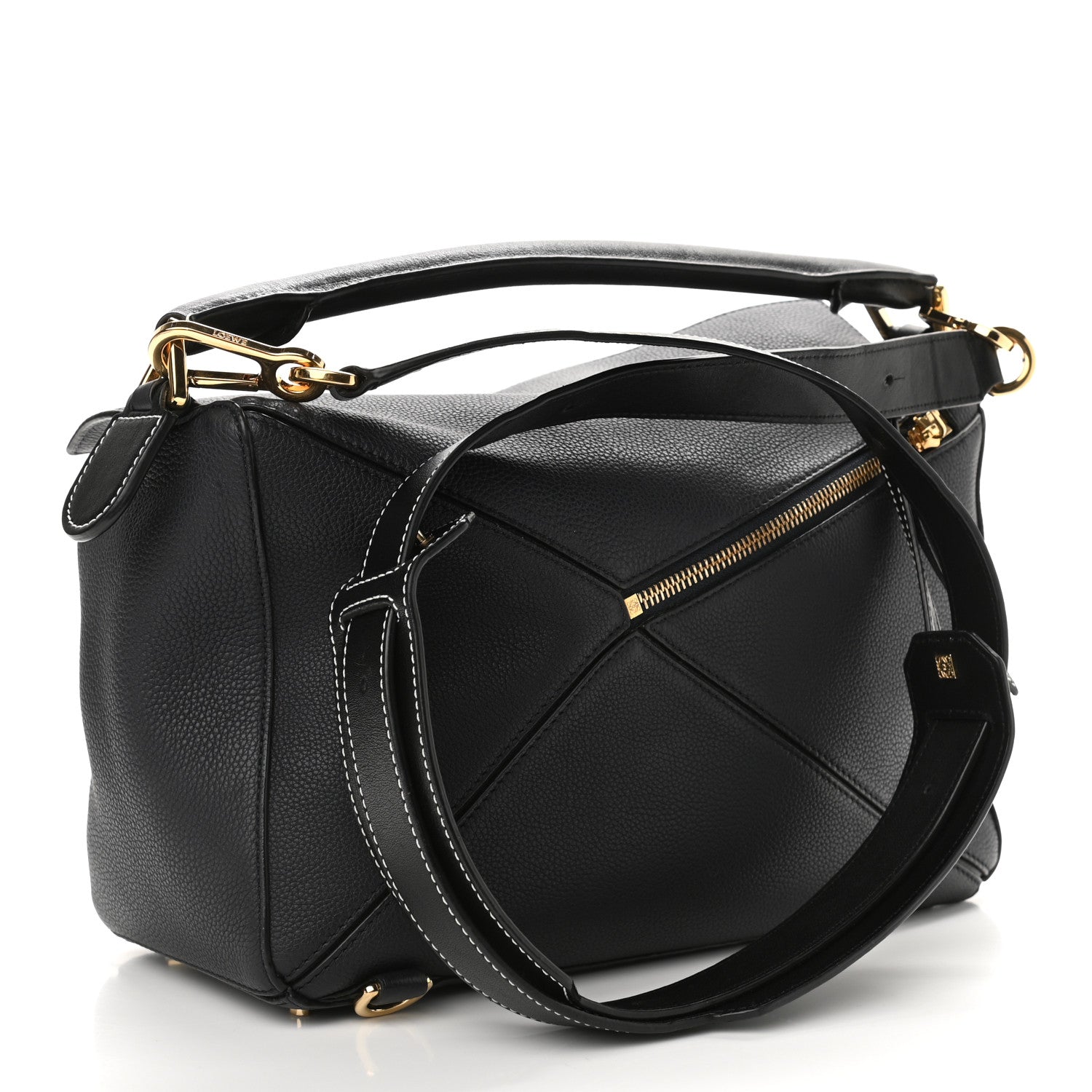Loewe Calfskin Medium Puzzle Bag Midnight Blue Black 3 of 11