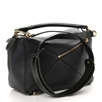 Loewe Calfskin Medium Puzzle Bag Midnight Blue Black 3 of 11