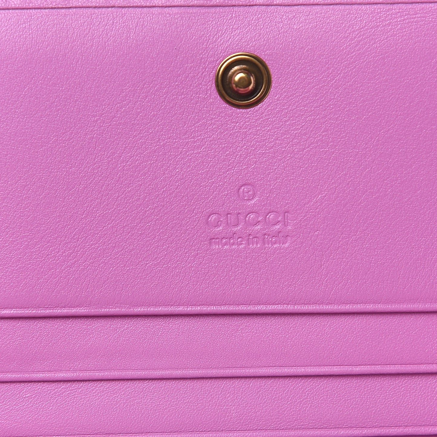 Calfskin Matelasse GG Marmont Card Case Candy Mousse