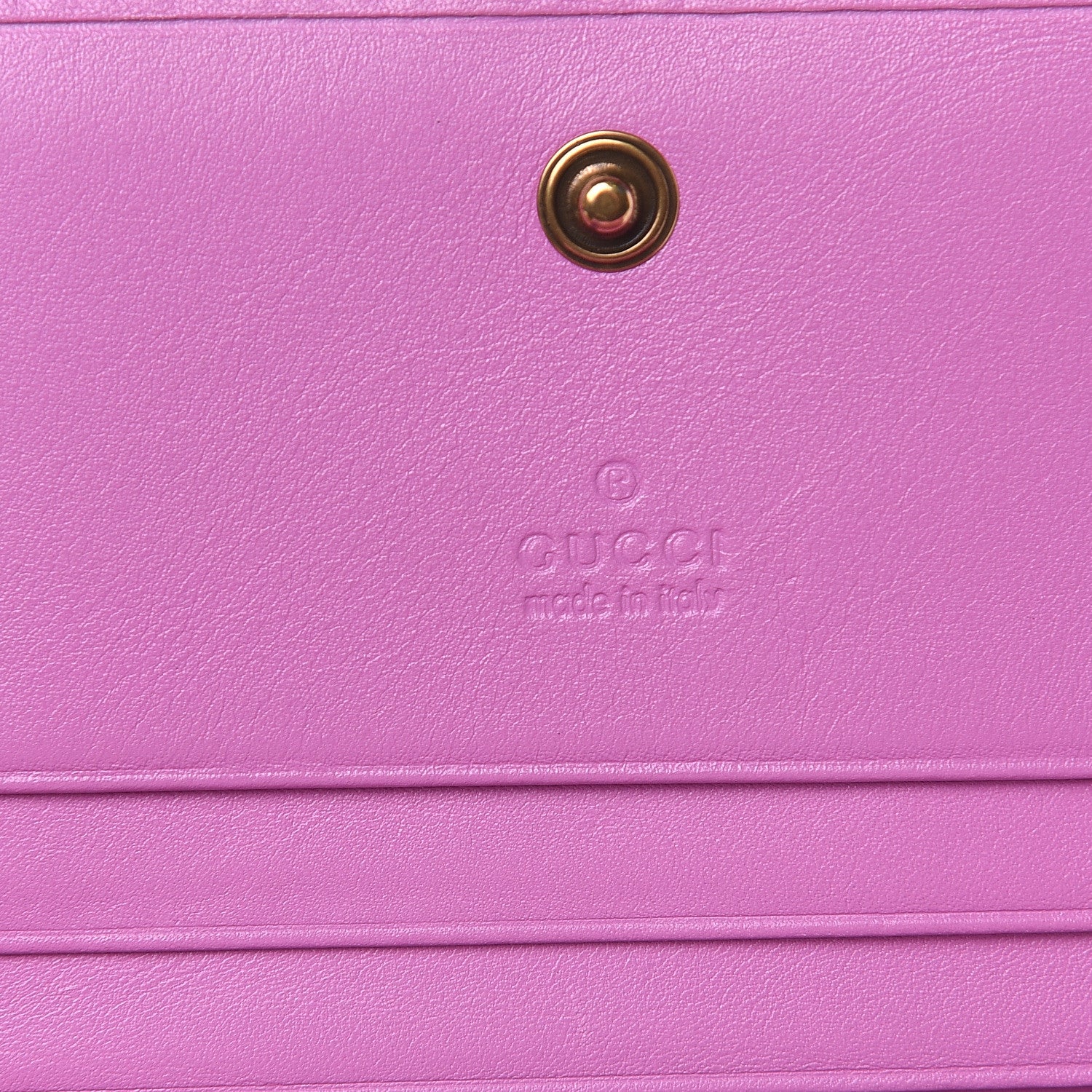 Gucci Calfskin Matelasse GG Marmont Card Case Candy Mousse 6 of 8
