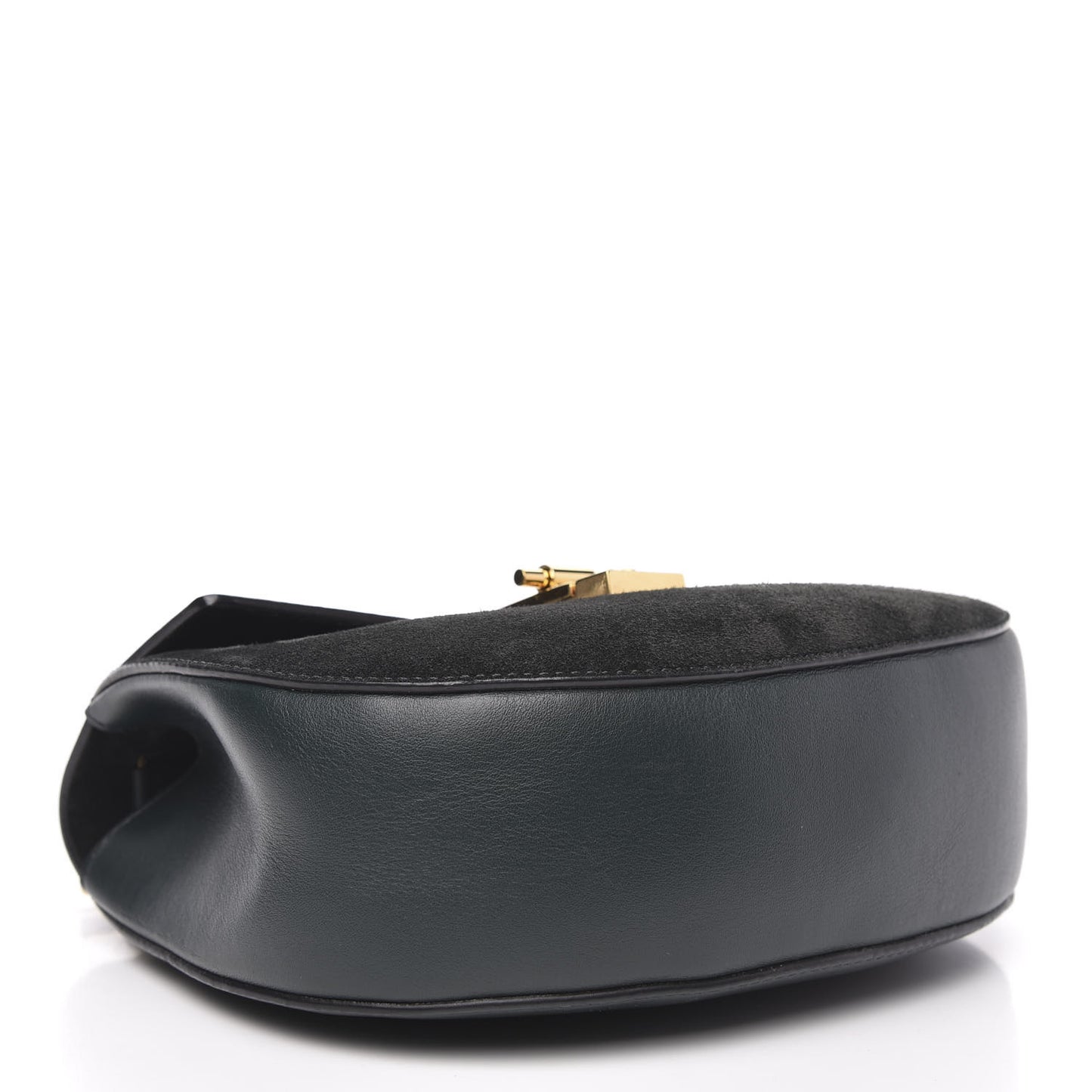 Suede Smooth Calfskin Drew Shoulder Bag Intense Green