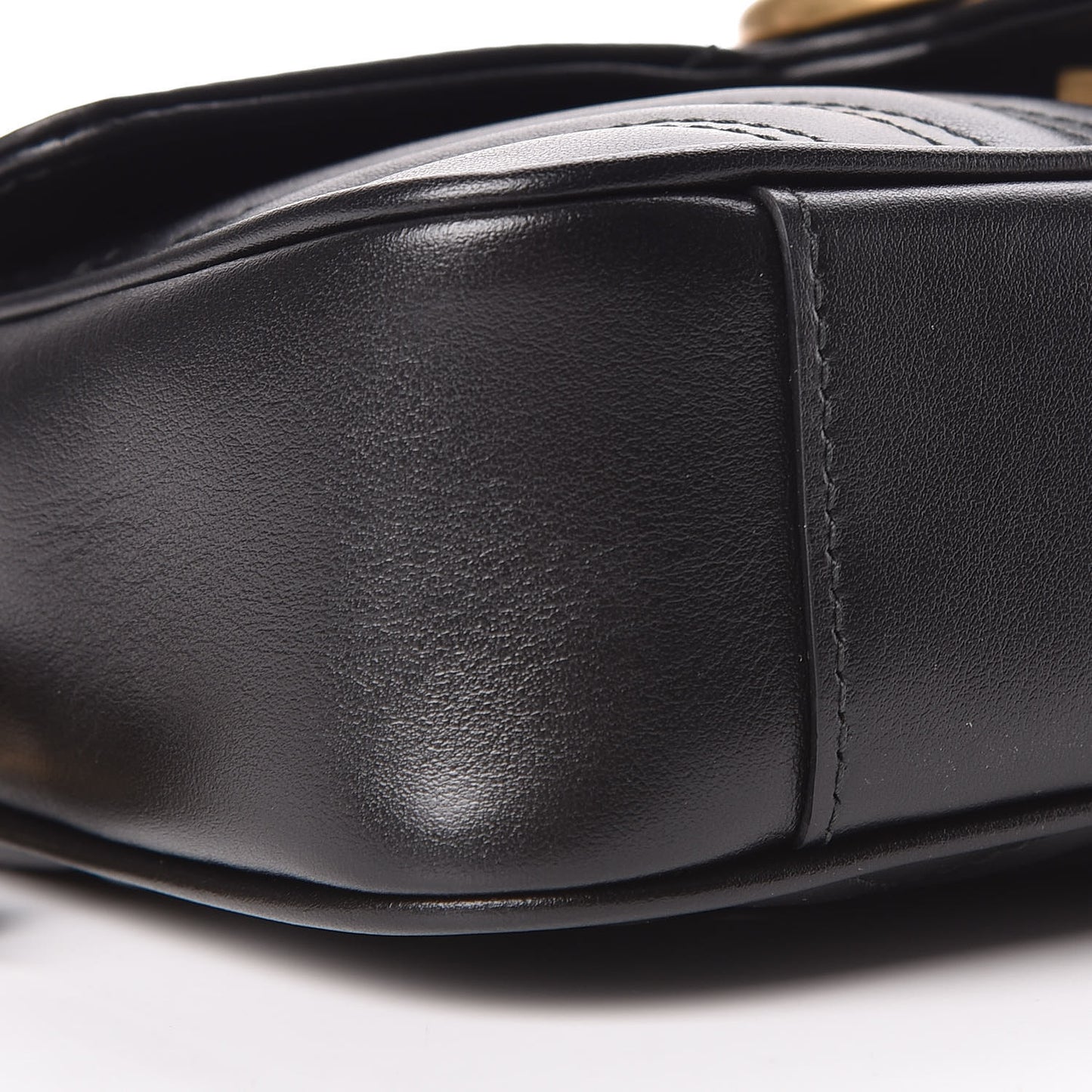 Calfskin Matelasse Mini GG Marmont Shoulder Bag Black