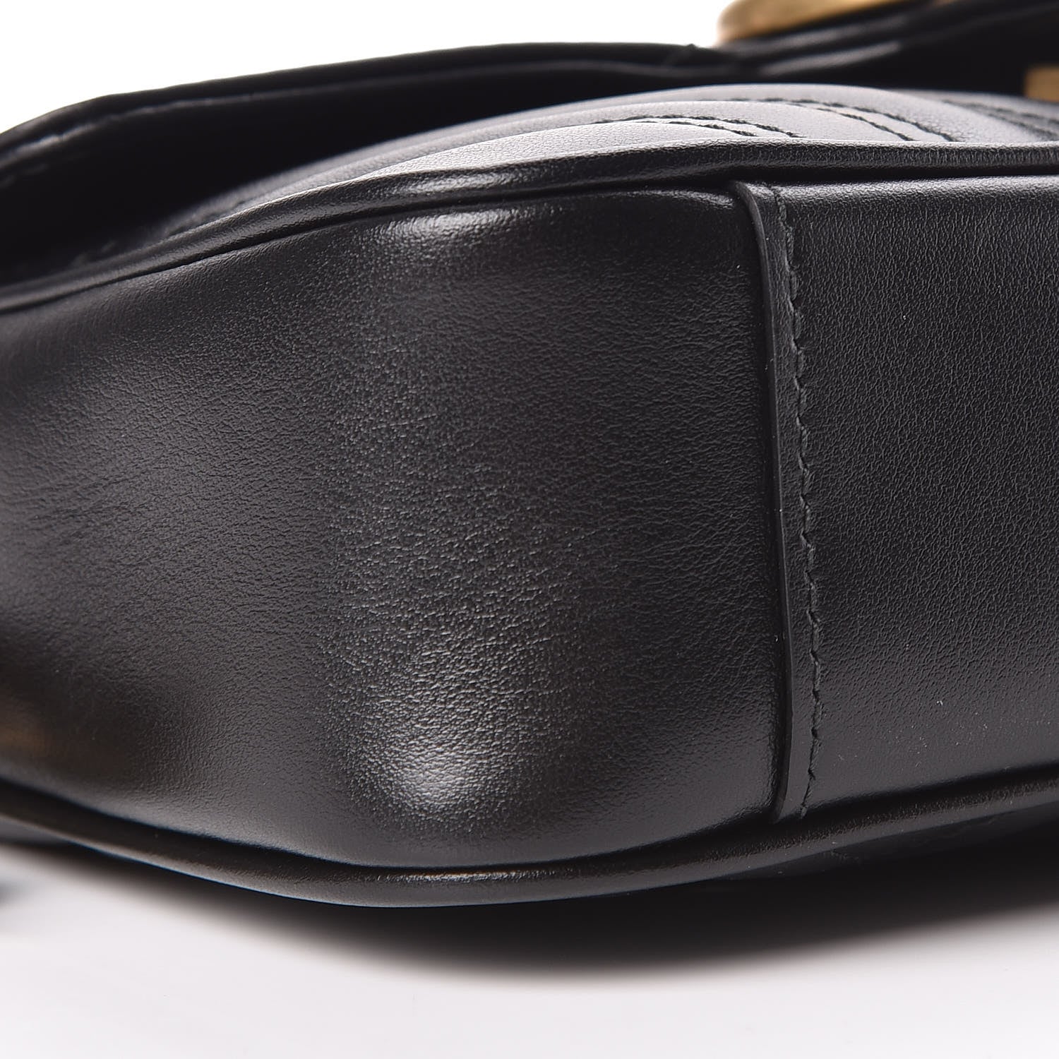 Gucci Calfskin Matelasse Mini GG Marmont Shoulder Bag Black 9 of 10