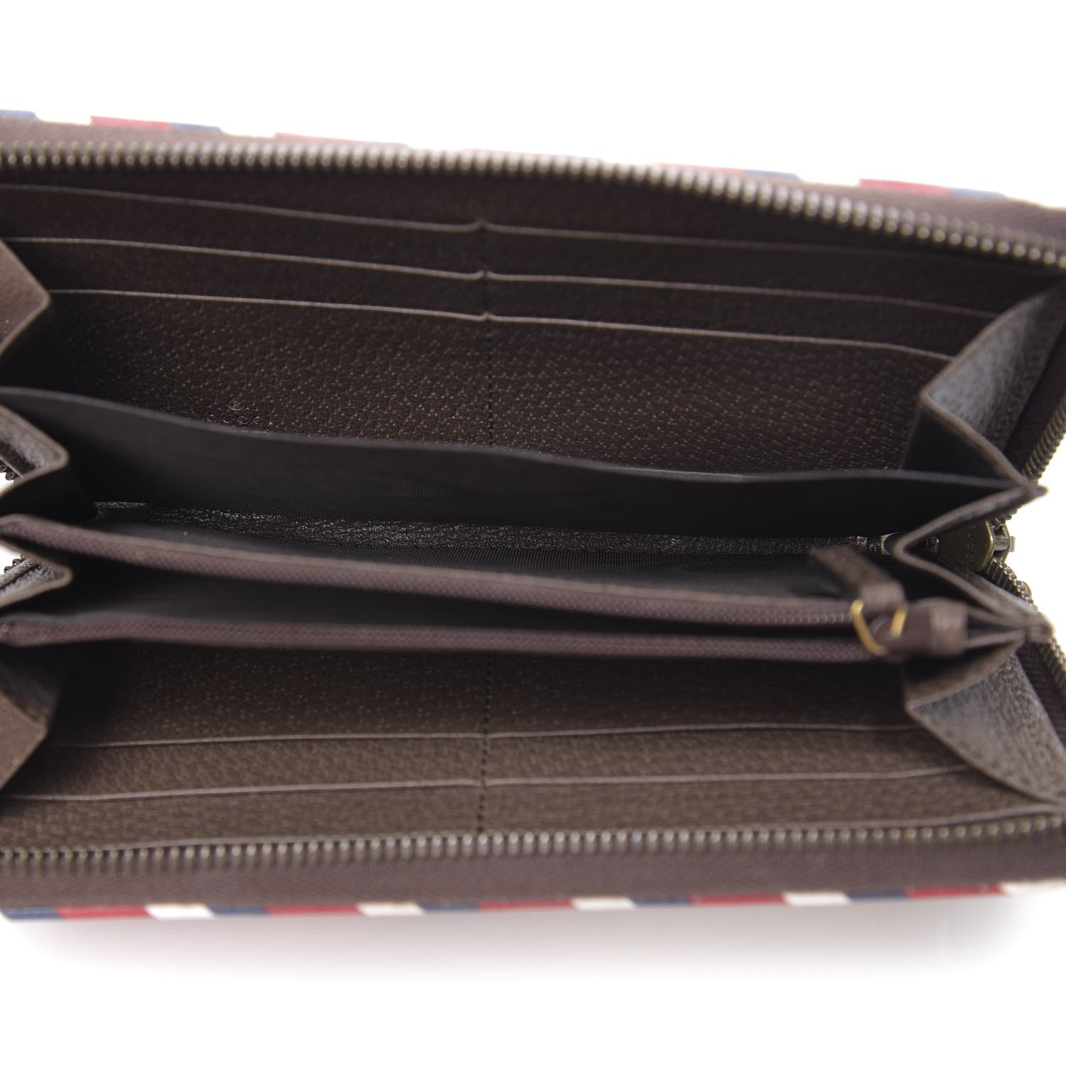 Gucci GG Supreme Monogram Courrier Embroidered UFO Zip Around Wallet 4 of 5