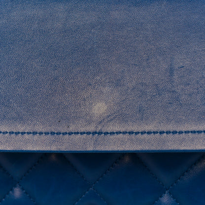 Chanel Lambskin Quilted Jumbo Double Flap Blue 11 of 14