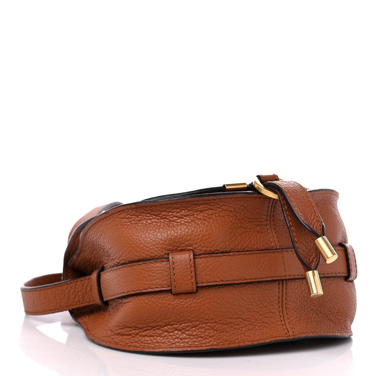 Chloe Calfskin Mini Marcie Round Crossbody Bag Tan 4 of 10