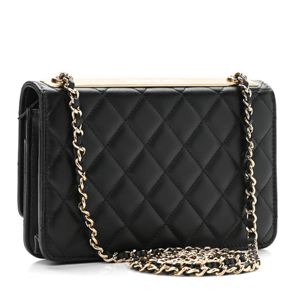Chanel Lambskin Quilted Trendy CC Wallet On Chain WOC Black 3 of 12