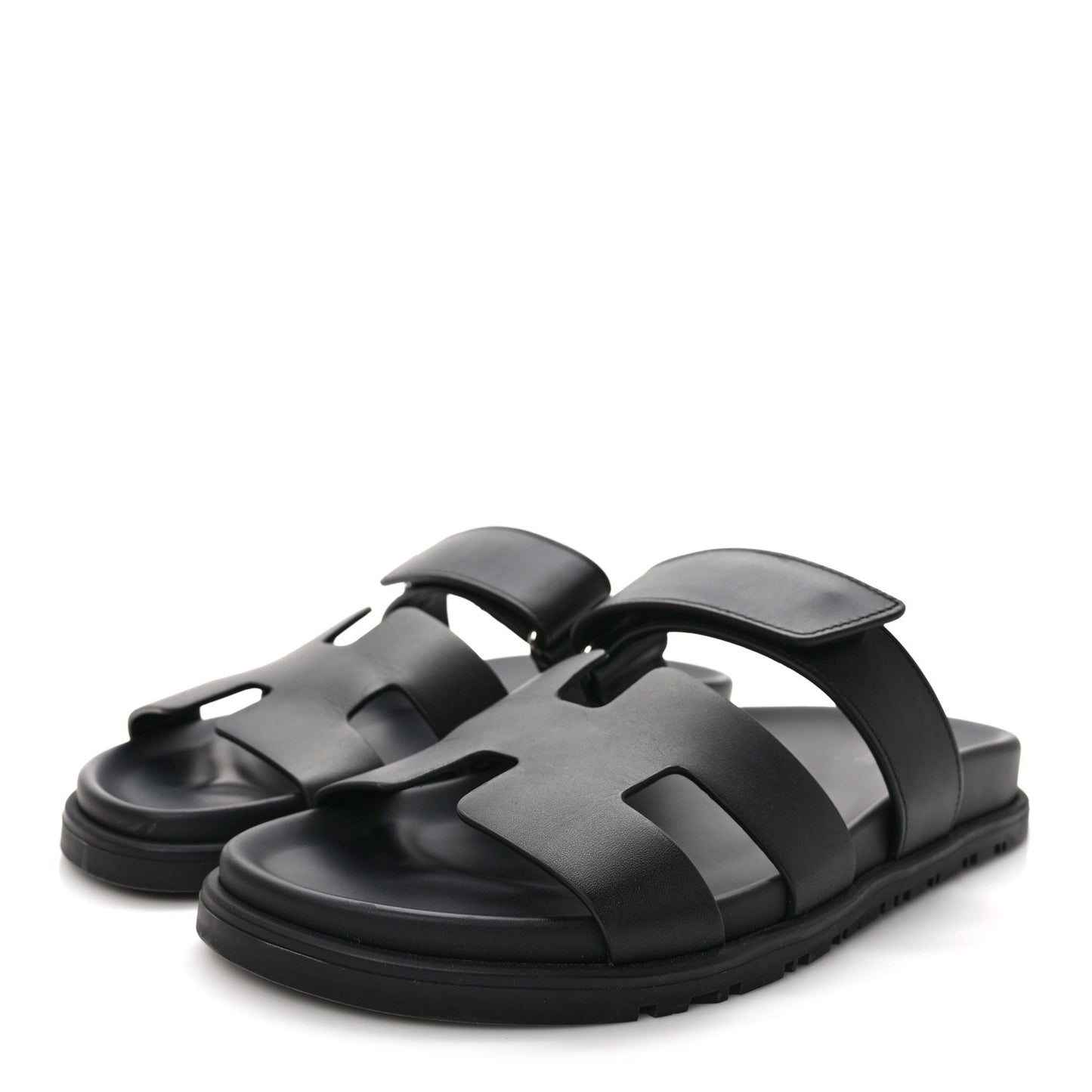 Calfskin Womens Chypre Sandals 37.5 Black