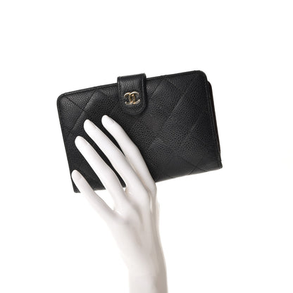 Chanel Caviar Quilted Zipped Pocket Wallet Black 2 of 17