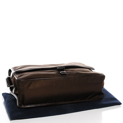 Prada Tessuto Saffiano Messenger Satchel Bruciato 6 of 18