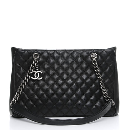 Chanel Caviar Quilted Medium Rock In Rome Tote Black 3 of 9