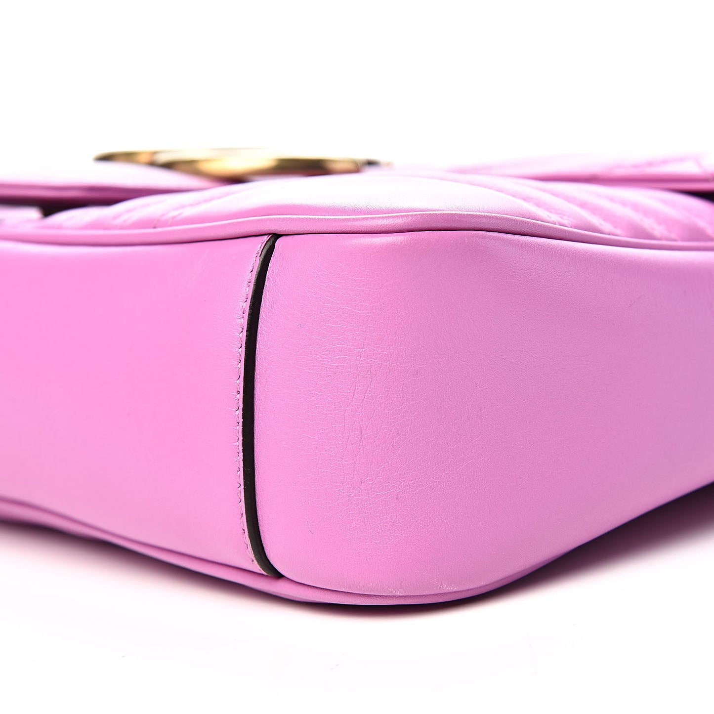 Calfskin Matelasse Medium GG Marmont Shoulder Bag Candy Mousse