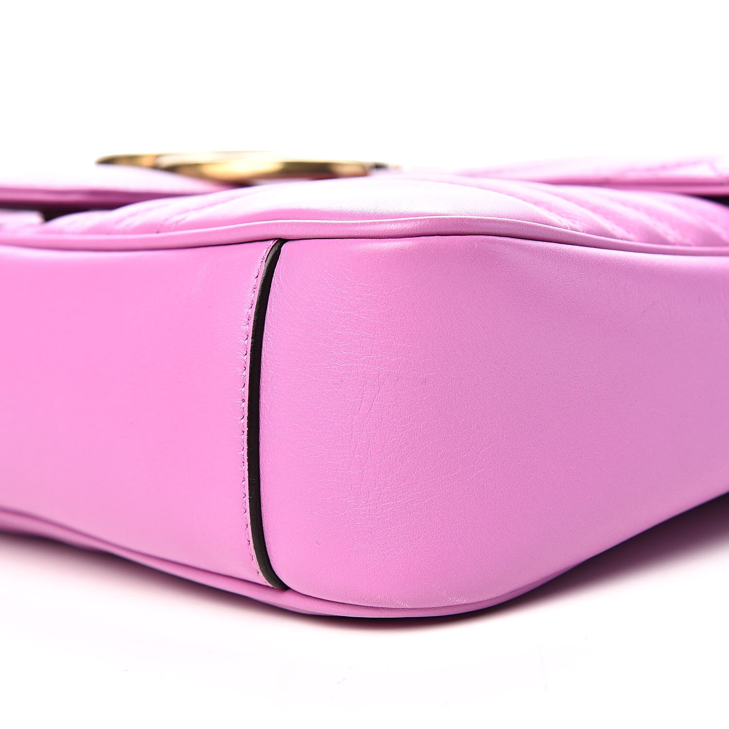 Gucci Calfskin Matelasse Medium GG Marmont Shoulder Bag Candy Mousse 9 of 10