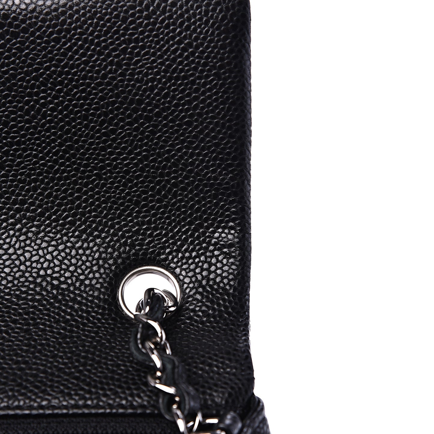 Caviar Quilted Mini Rectangular Flap Black