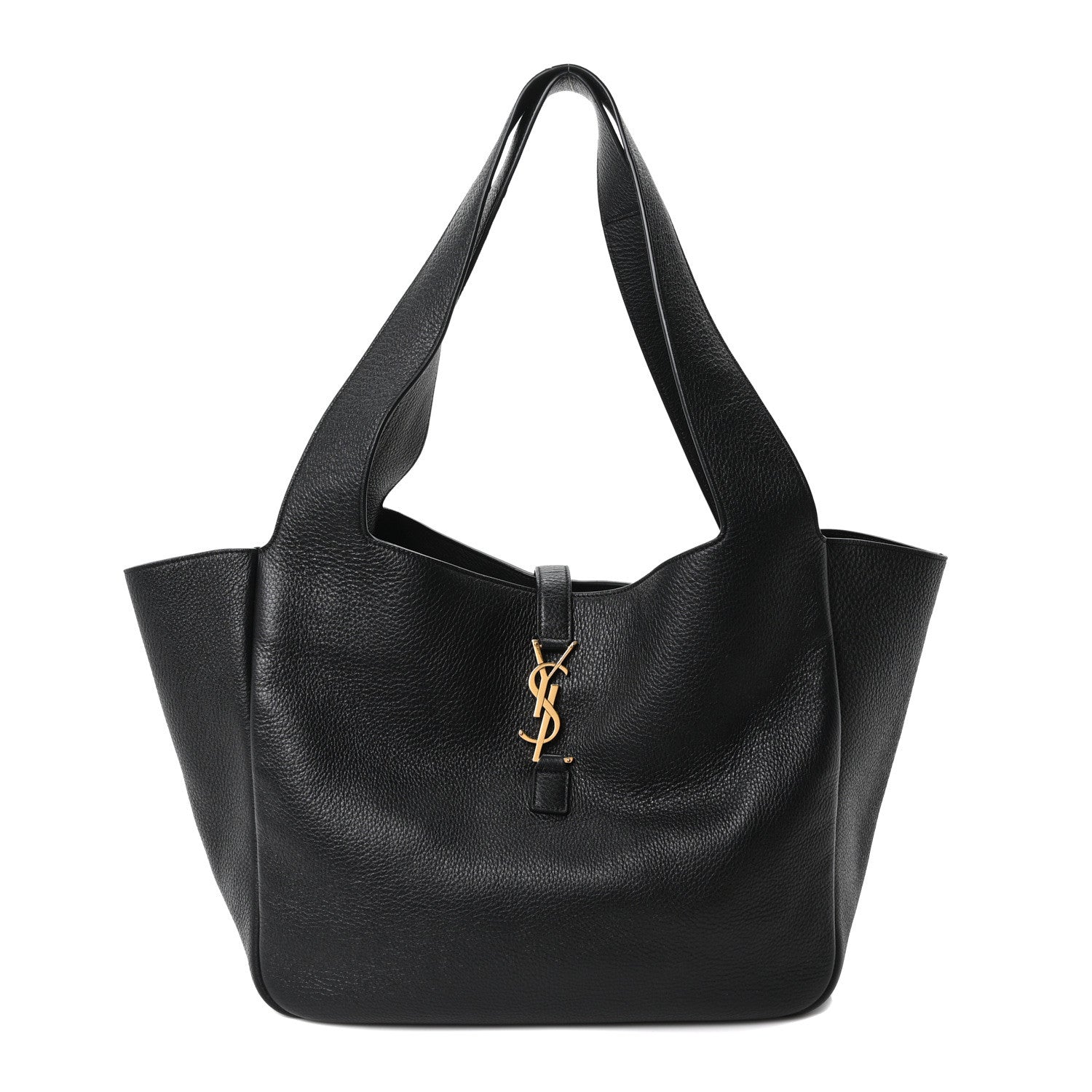 Saint Laurent Grained Deerskin Bea Tote Black 1 of 10