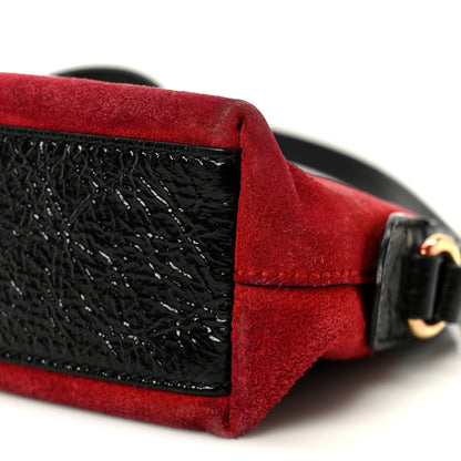 Gucci Suede Patent Web GG Small Ophidia Dome Shoulder Bag Hibiscus Red 11 of 11