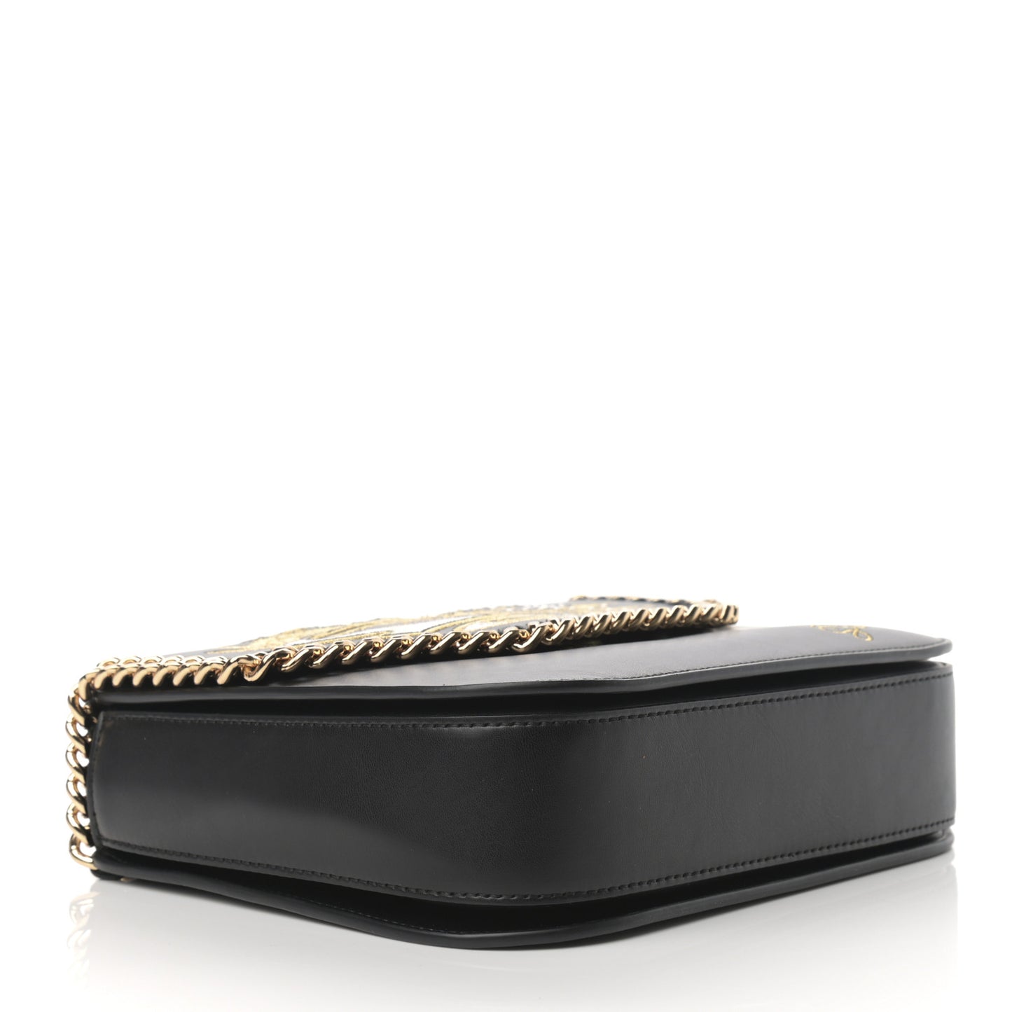 Eco Alter Nappa Medium Falabella Box Hawaiian Embellished Shoulder Bag Black