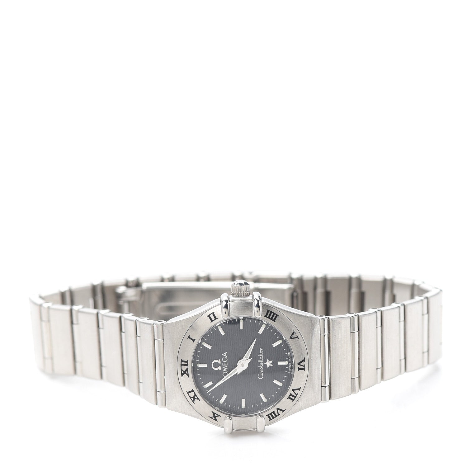 Omega Stainless Steel 22mm Constellation Quartz Watch Black 1562.40 2 of 6