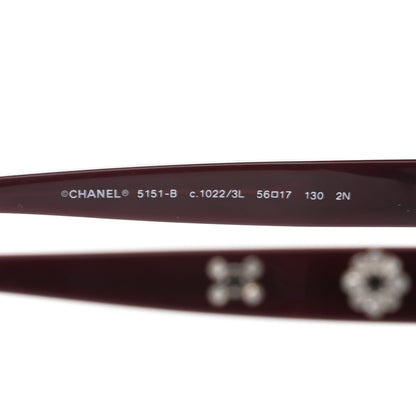 Chanel Crystal CC Sunglasses 5151-B Burgundy 5 of 9