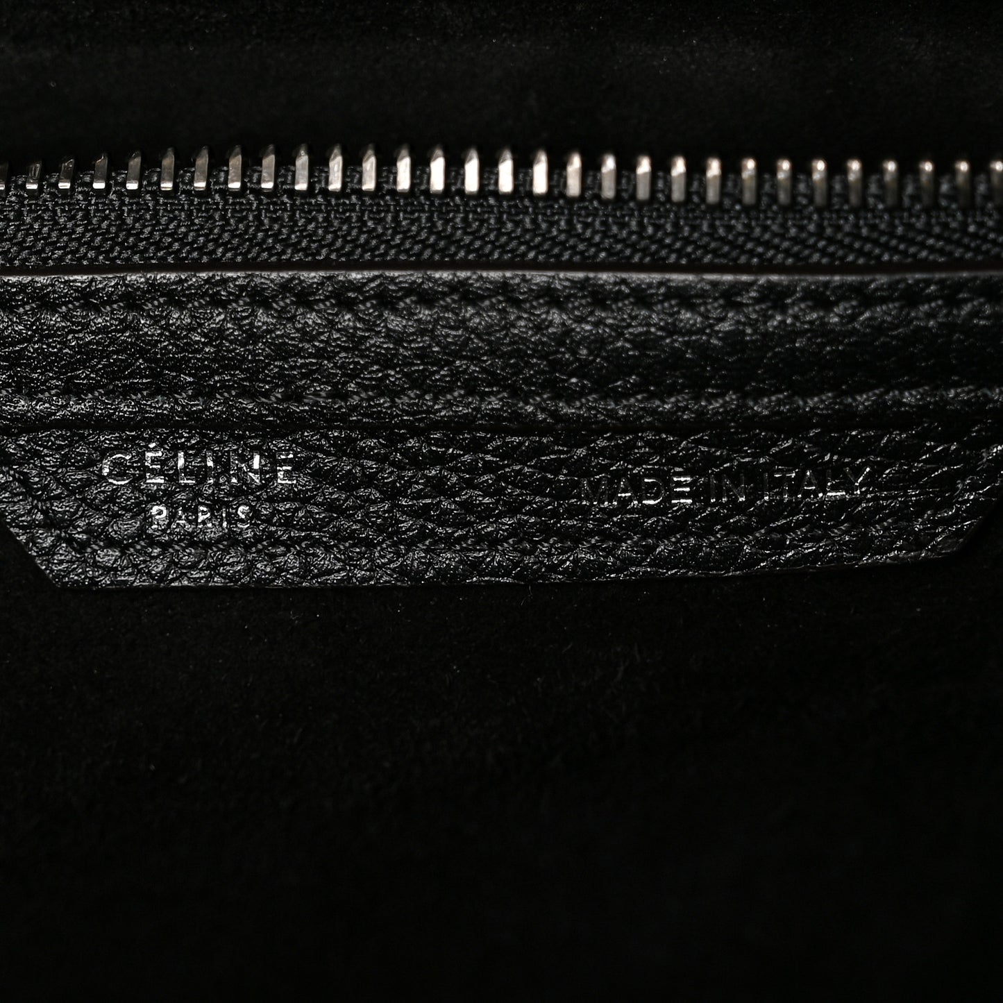 Drummed Calfskin Mini Luggage Black