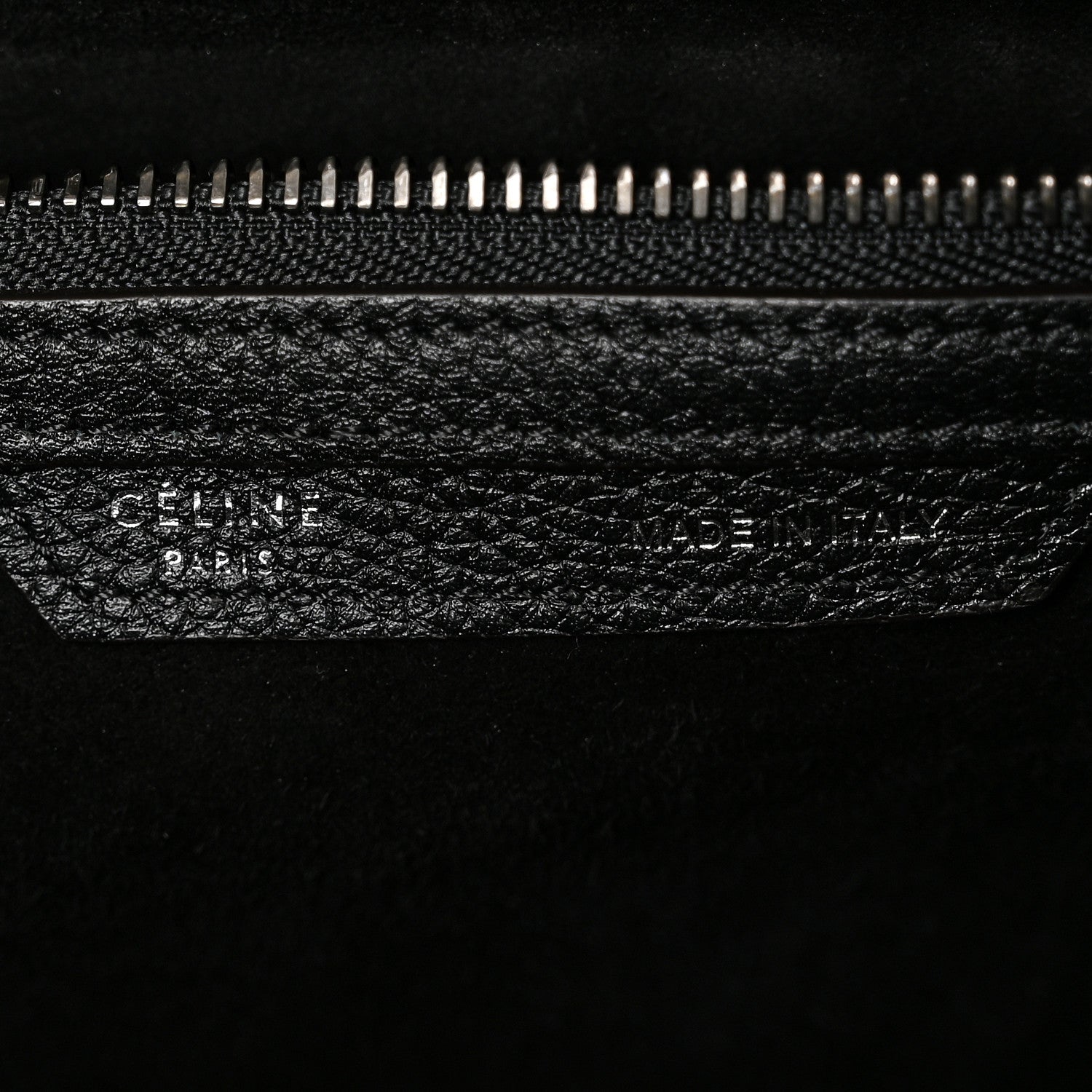Celine Drummed Calfskin Mini Luggage Black 6 of 9
