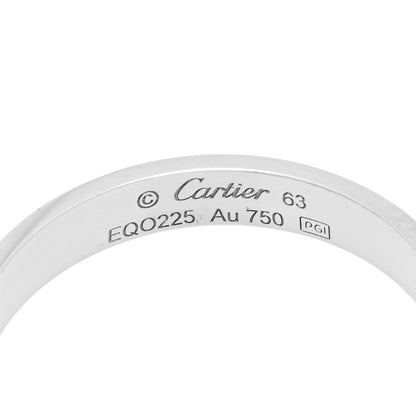 Cartier 18K White Gold 3.5mm LOVE Wedding Band Ring 63 10.25 4 of 5