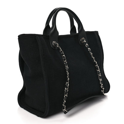 Chanel Mixed Fibers Small Deauville Tote Black 4 of 10