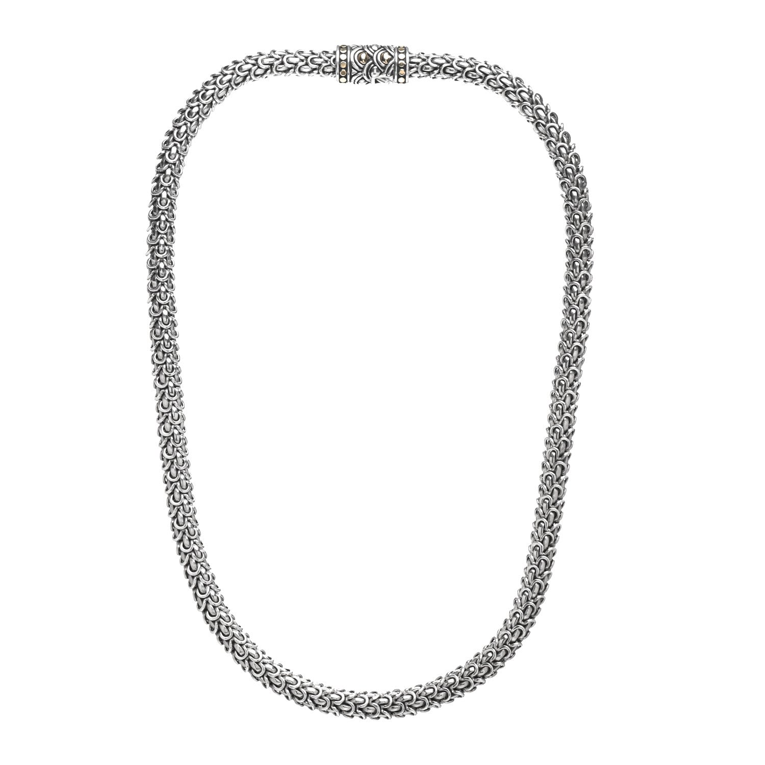 John Hardy Sterling Silver 18K Yellow Gold Naga Collar Necklace 3 of 4