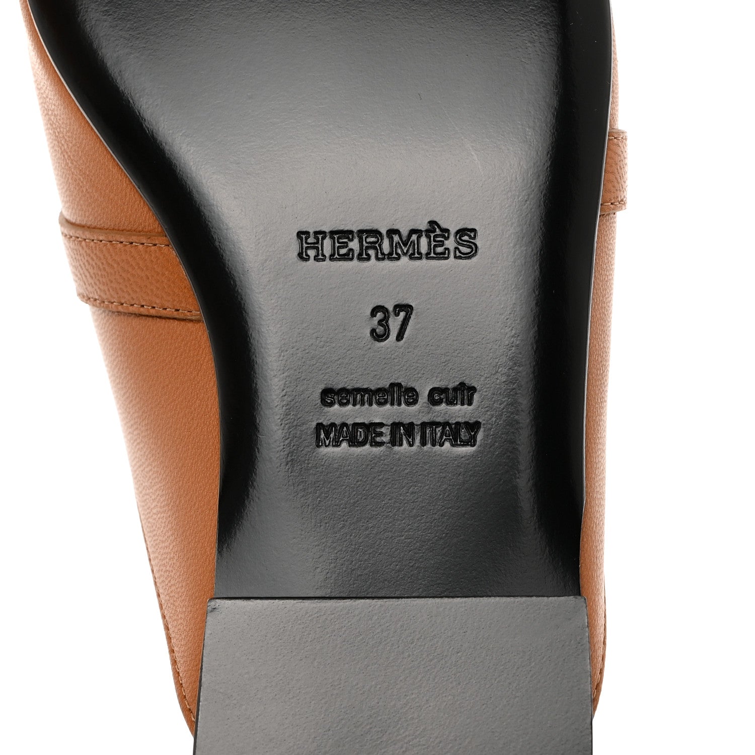 Hermes Calfskin Oz Mules 37 Naturel 8 of 9