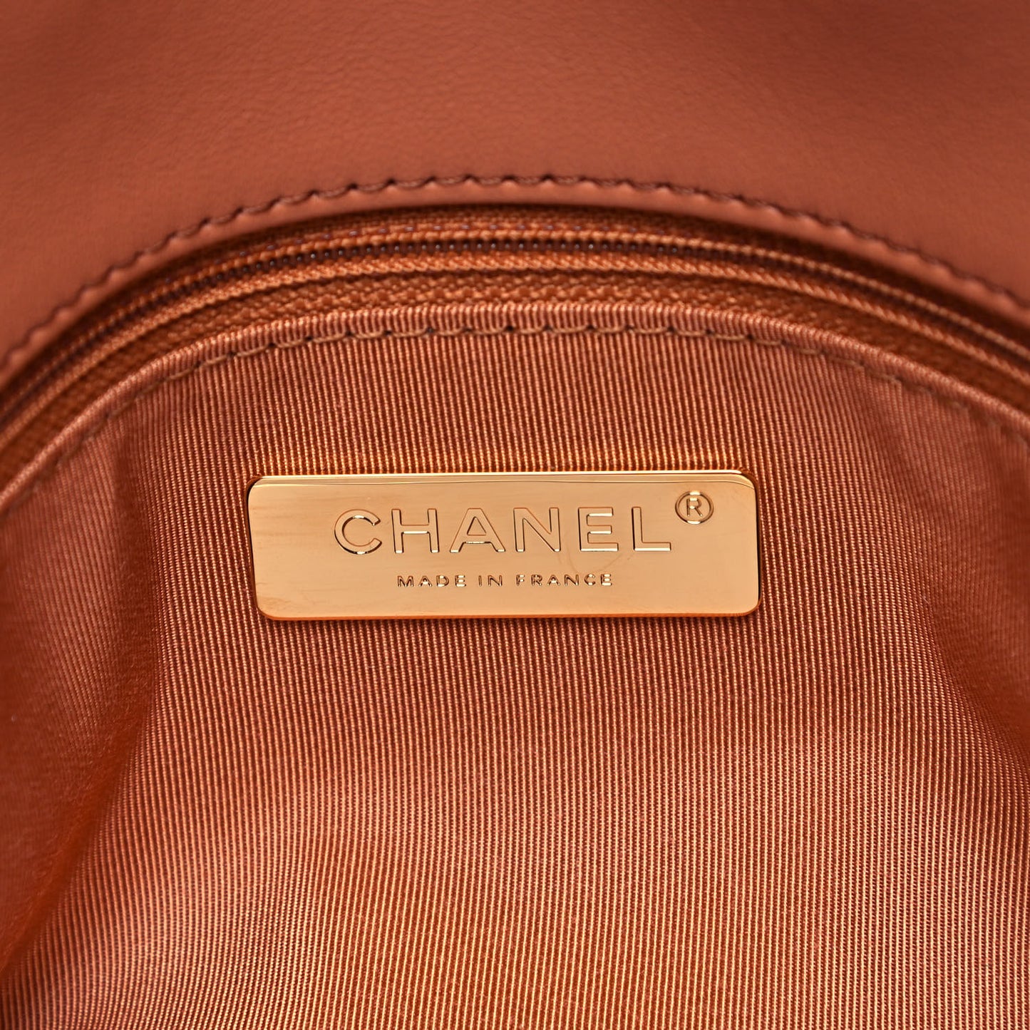 Lambskin Quilted Medium Chanel 19 Flap Brown