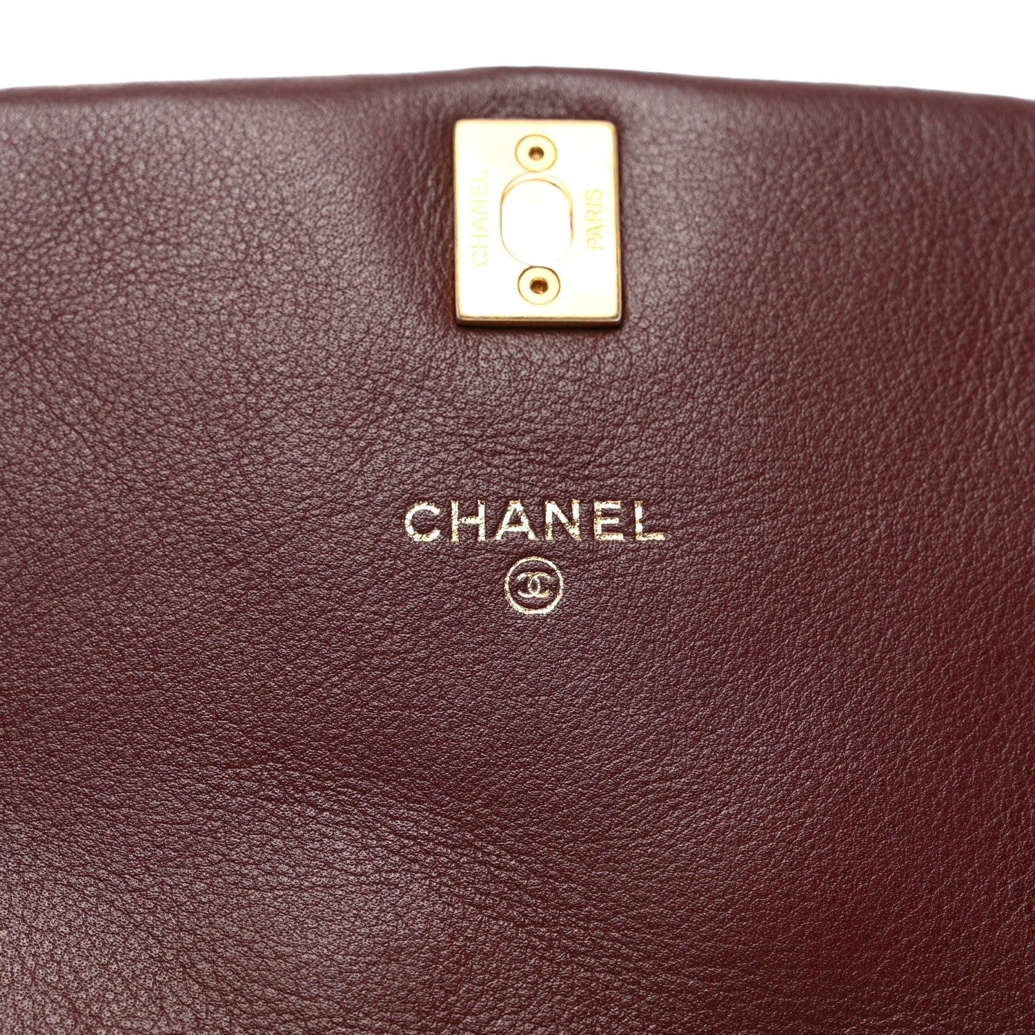Chanel Calfskin Quilted Coco Mail Clutch With Chain Burgundy 8 of 11