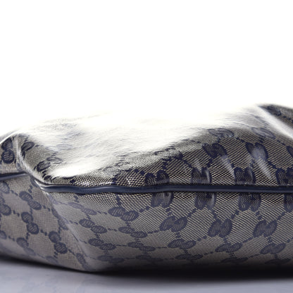 Gucci Crystal Monogram Messenger Bag Navy 8 of 10