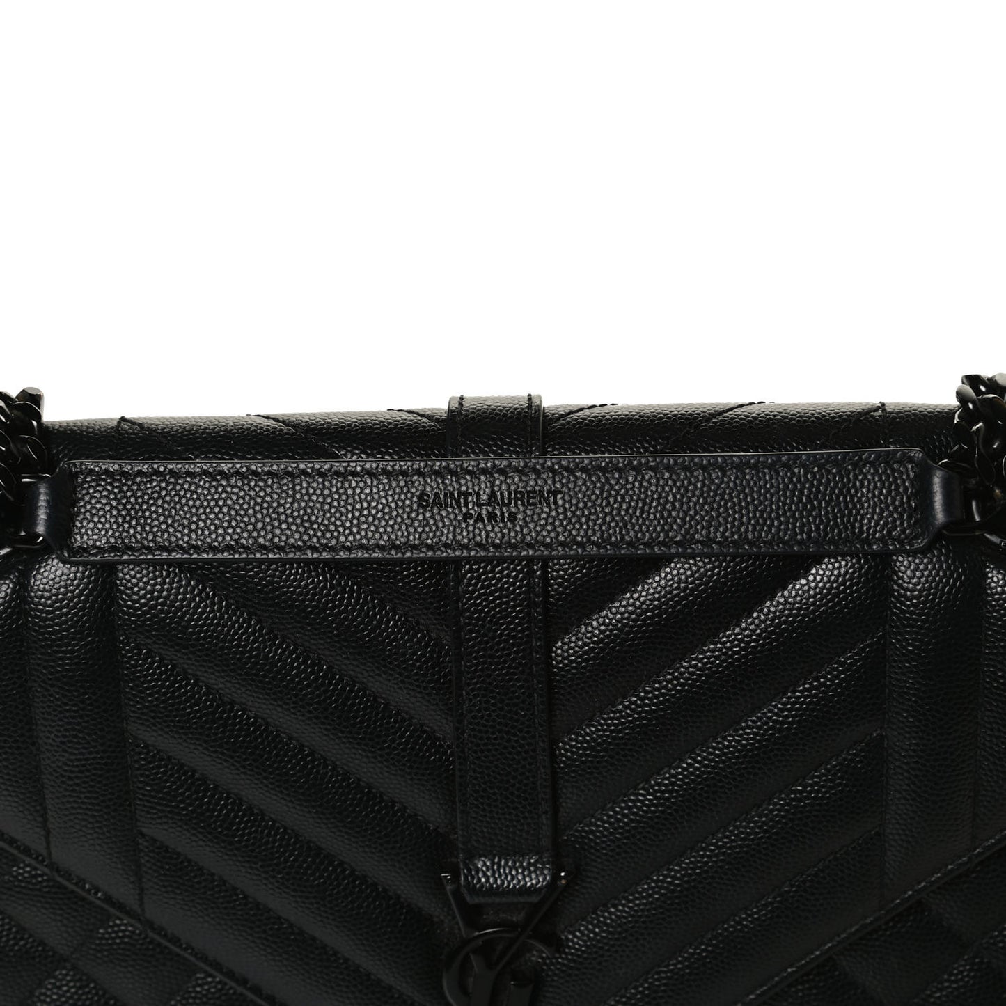 Grain De Poudre Textured Mixed Matelasse Triquilt Medium Monogram Satchel Black