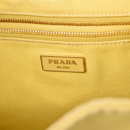 Prada Canvas Canapa Logo Tote Yellow 6 of 13