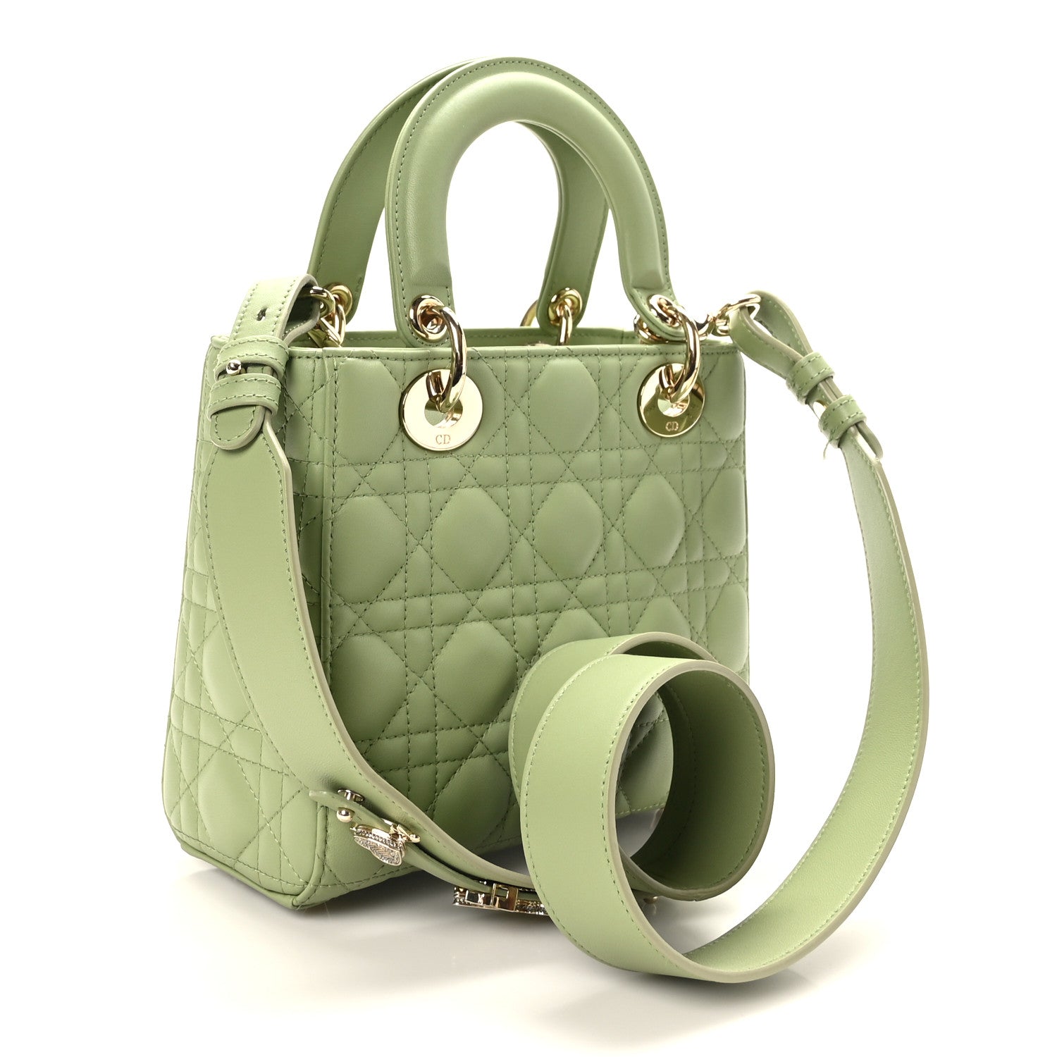 Christian Dior Lambskin Cannage Small My ABCDior Lady Dior Green 3 of 8