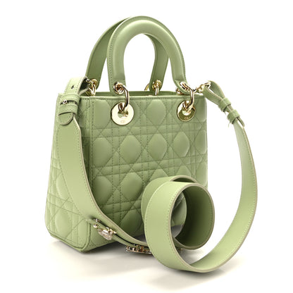 Christian Dior Lambskin Cannage Small My ABCDior Lady Dior Green 3 of 8