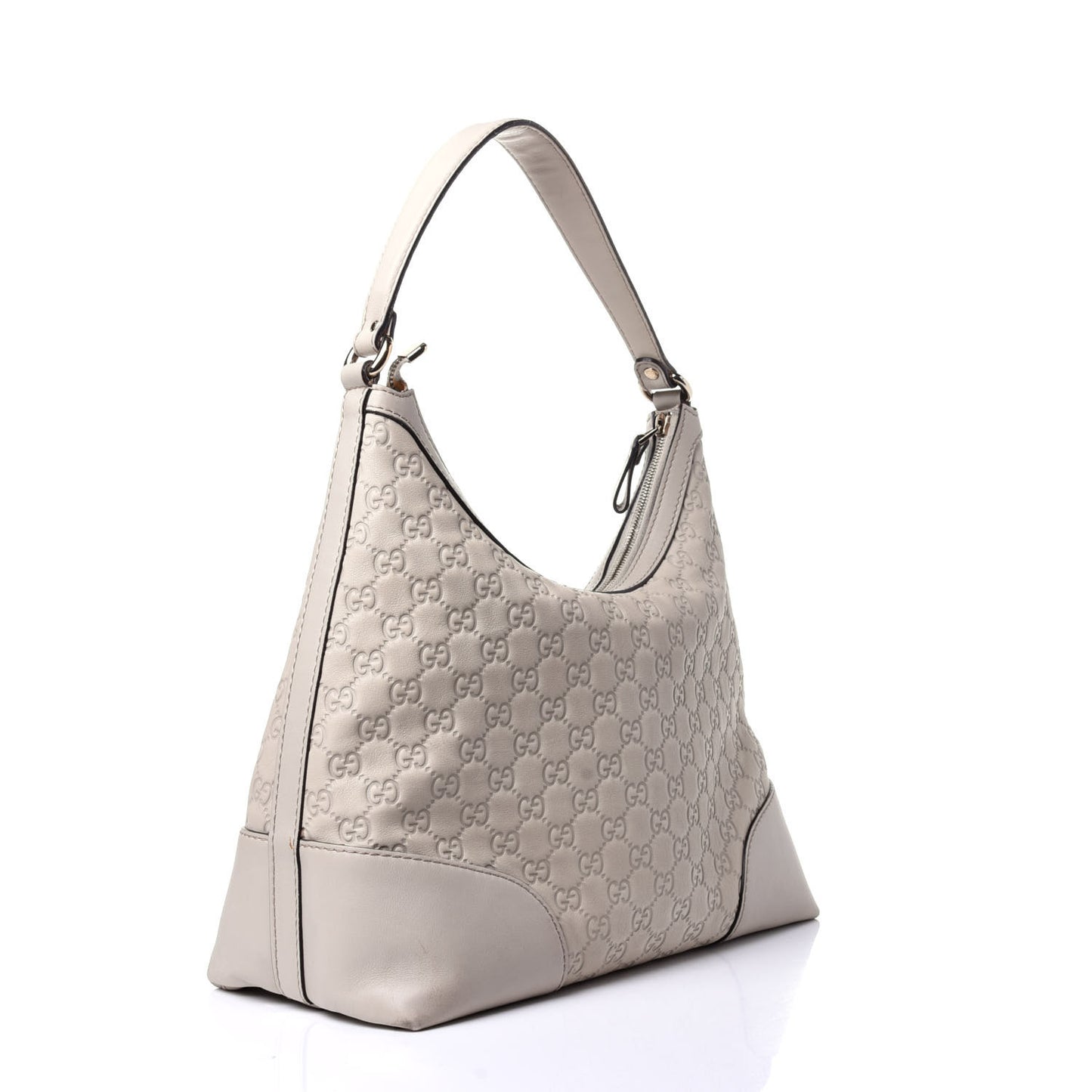 Guccissima Medium Lovely Heart Hobo Off White