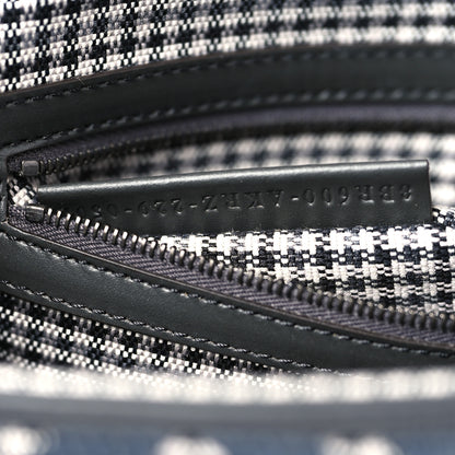 Fendi Wool Vitello King Houndstooth FF Embroidered Baguette Grigio Anthracite 7 of 9