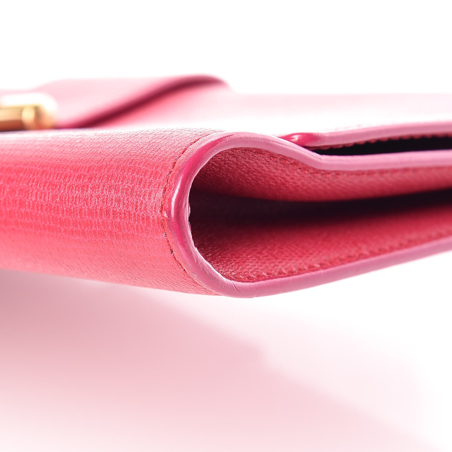 Saint Laurent Textured Calfskin Y Ligne Clutch Fuchsia 13 of 15