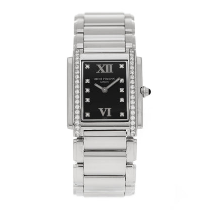 Patek Philippe Stainless Steel Diamond 25mm Twenty-4 Quartz Watch Black 4910/10A-001 1 of 4