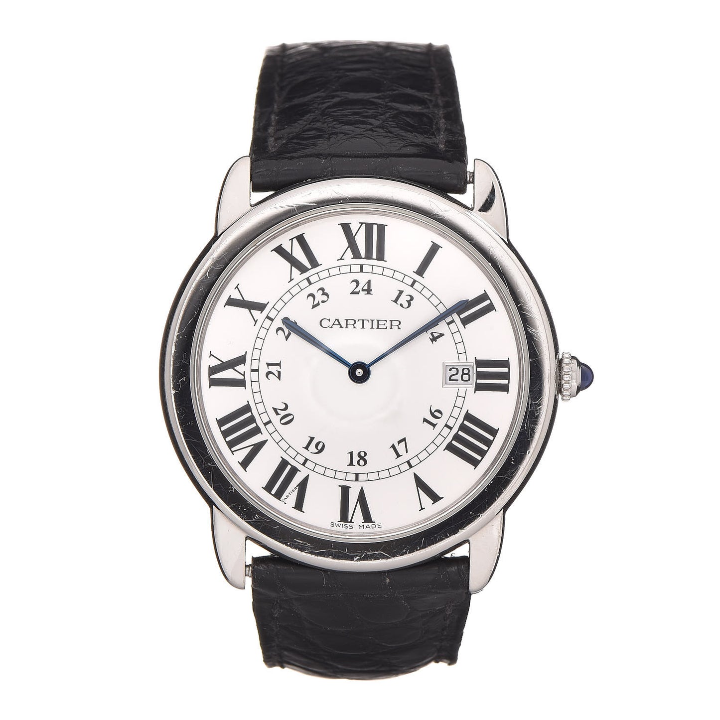 Stainless Steel Alligator 36mm Ronde Solo Quartz Watch